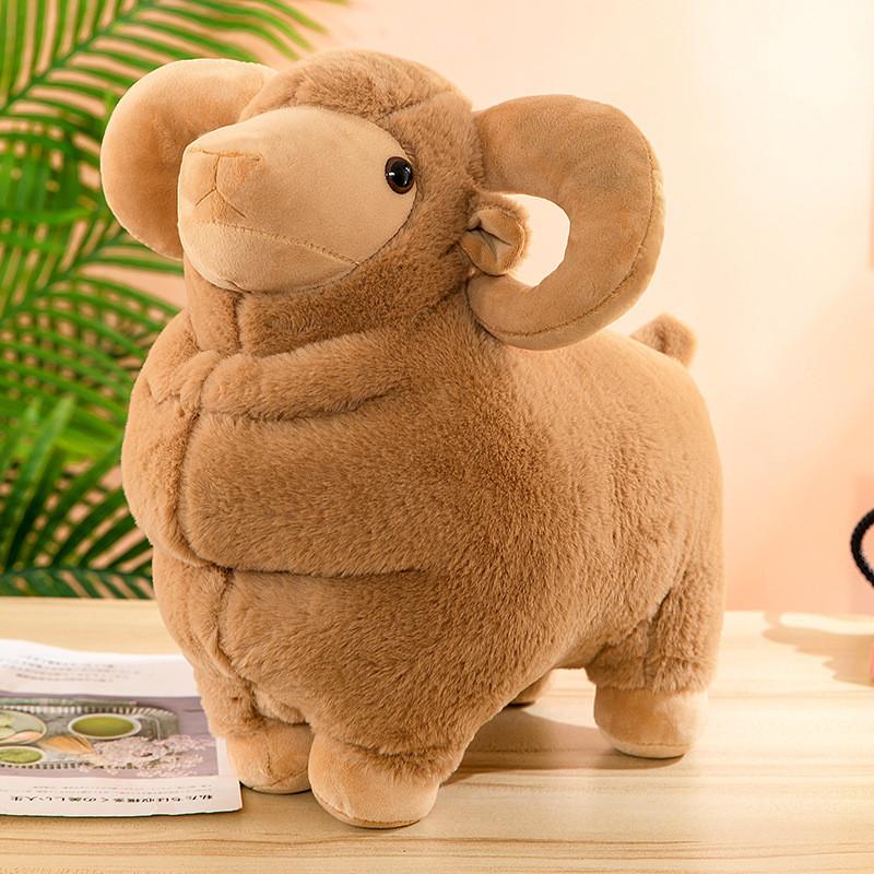 

Goat Creative Simulation Plush Toy Children Animal Cute Home Display Gift Doll 40cm/15.75in коричневый