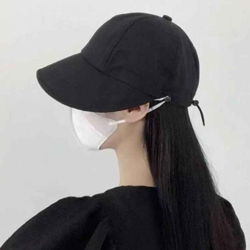 

Spring and Summer Hanging Mask Bucket Hat Quick-Drying Sunshade Sun Protection Hat Star Children s Face-Looking Small Baseball Cap Manufacturer Black One size