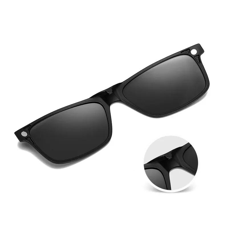 6 Color Clips Spectacle Frame Men Women On Polarized Black Clips Sunglasses Magnetic Glasses Male Computer Optical