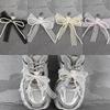 Lace Bow Imitation Pearl Keychain Removable Shoe Buckle Bag Pendant Accessories Heart Pendant Aesthetic Key Holder Gifts