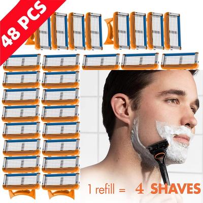Replaceable Heads Men's Razor 5 Layer Blades Replacement Male Manual Razor Face Beard Hair Trimmer