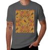 Warm Mustard Yellow Orange Crow Dragonfly Floral Tshirt Fashion Simple Casual Tee Shirt
