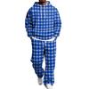 Completo da uomo con felpa con cappuccio a strati e pantaloni della tuta con elastico in vita, Outfit casual a due pezzi