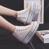 Spring new high-top canvas shoes women's inner height-increasing muffin shoes classic versatile platform casual shoes