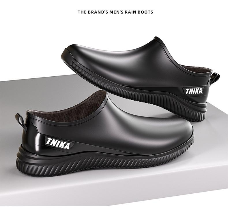 Men's Low-Top Slip-On Anti-Slip Rain Boots