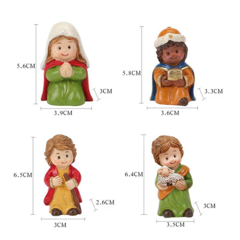 1Set Little People Toddler Toy Nativity Set Kids Pretend Play Set For Christmas Decoration Kids Xmas  Year Gift