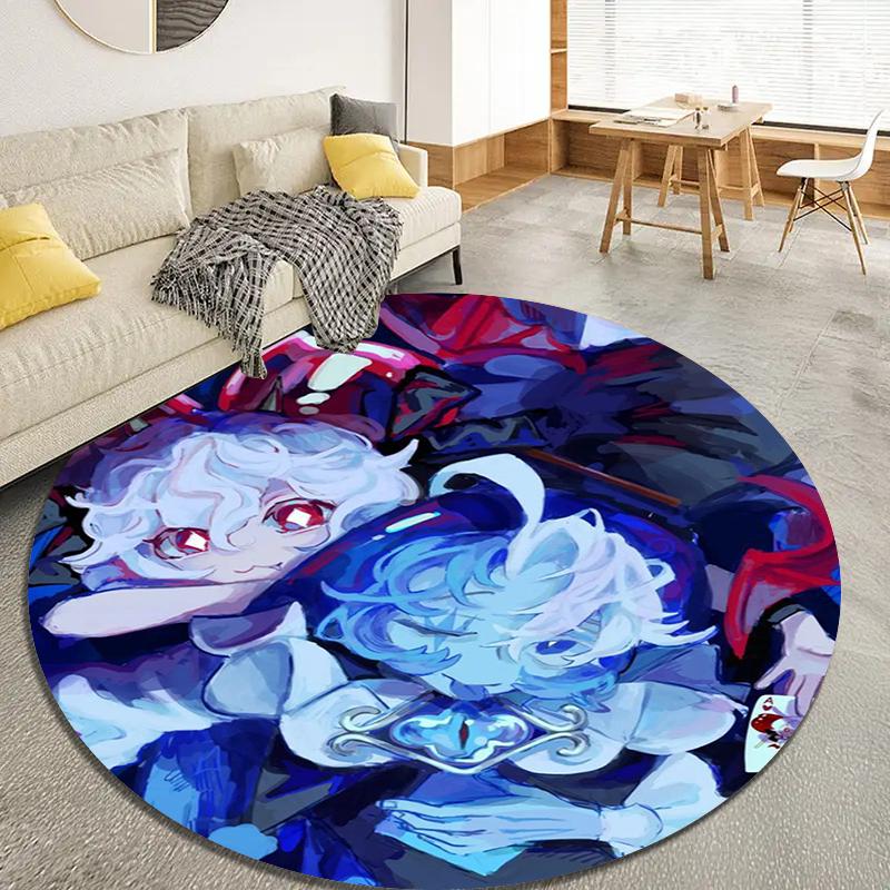 Cookie Run Kingdom Round Area Rug,Carpet Rug for Living Room Bedroom Sofa Playroom Decor,Non-slip Floor Mat20