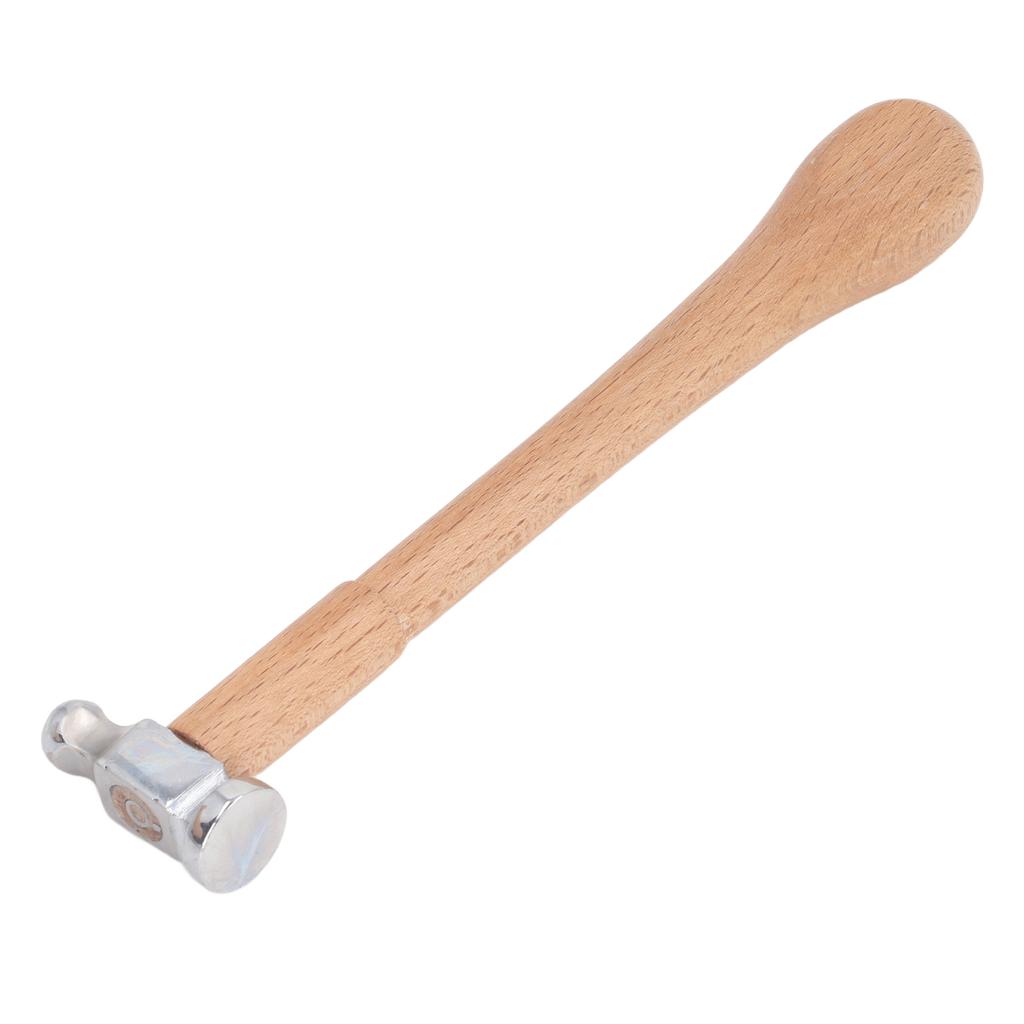 Mini Hammer High Carbon Steel Round Head Ergonomic Wooden Handle Ball Peen Hammer for Goldsmithing
