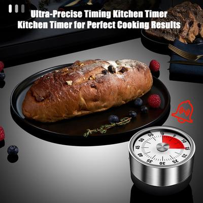 Küchentimer aus Edelstahl, ultrapräzise Zeitmessung, ergonomisches Tastendesign, magnetischer Timer, LED-Anzeige, Uhrwerk, multifunktionaler Kochtimer