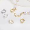 5pcs/set Round Shape Enhancer Bail Pendant Brass Pendant Hook Clasp Bail Clasp Connector  Bag Chain