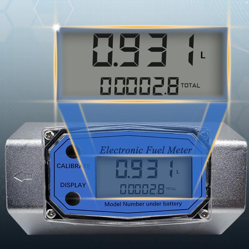 Liquid Flow Sensor Meter Flowmeter with LCD Display for Diesel-Fuel Water 1in/2in/2.5in/3in Electronic Turbine-Flowmeter