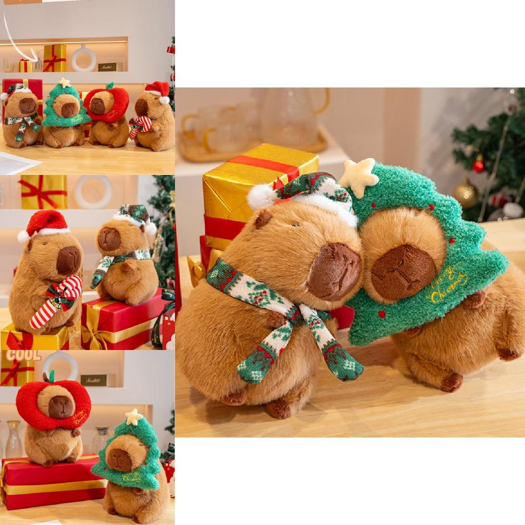 Adorable Christmas Series Capybara Plush Toy For Kids Featuring Soft Pp Cotton Filling And Cute Designs