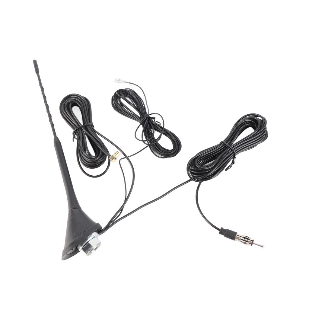 3in 1 Digital Radio Antenna with Amplifier for DAB AM FM Car Radio Antenna AerialSMA Bend Head