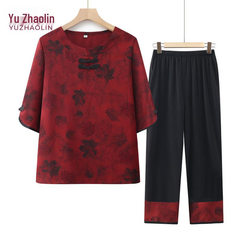 Elderly Women s Summer Loose T-Shirt Set S