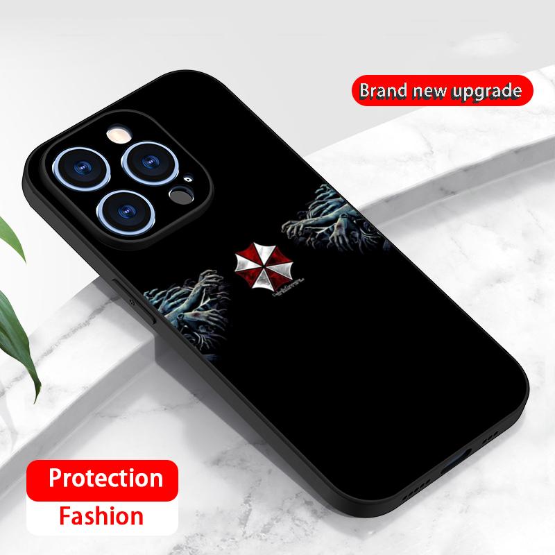 

Classic Evil Umbrella Hot pattern Phone Case For iPhone 17 16 16e 15 14 13 12 Plus Mini Pro Max Soft black Shockproof Cover iPhone 16 Pro Max