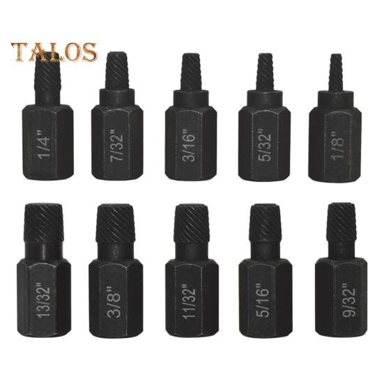 

10 шт. набор для извлечения поврежденных болтов, высокая твердость, устойчивость к ржавчине, простые в использовании, прочные инструменты для извлечения болтов 10pcs