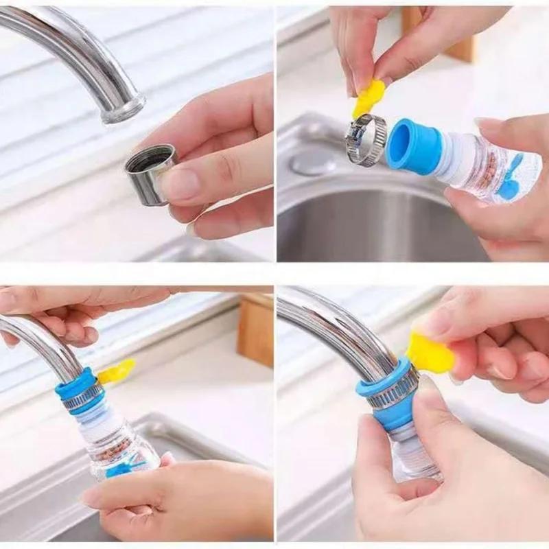 Hot Retractable Faucet Extender Filter Adapter Anti-Splash Filter Transparent Faucet Filter Nozzle with Water Purification New