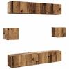 VidaXL Ensemble de meuble TV mural 6 pcs vieux bois bois d'ingénierie, meuble TV, meuble multimédia, console TV, meuble 3328989