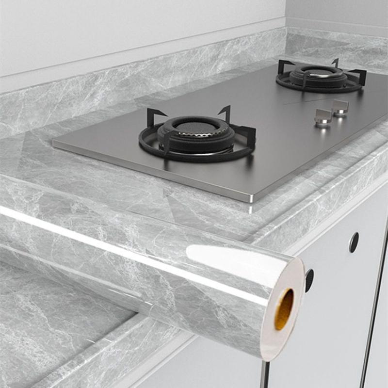 20M Marble Self Adhesive Waterproof Wallpaper for Kitchen Cabinet Oil Proof Mould Proof Modern Style Bathroom Wall Sticker