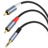 Flexible 3.5mm Male To 2 Male Music Cable 3.5mm To 2Male Cord for Stereo Playbacks In Gaming Music Film Applications