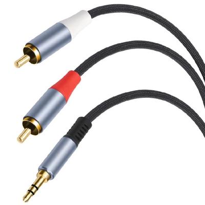 Flexible 3.5mm Male To 2 Male Music Cable 3.5mm To 2Male Cord for Stereo Playbacks In Gaming Music Film Applications