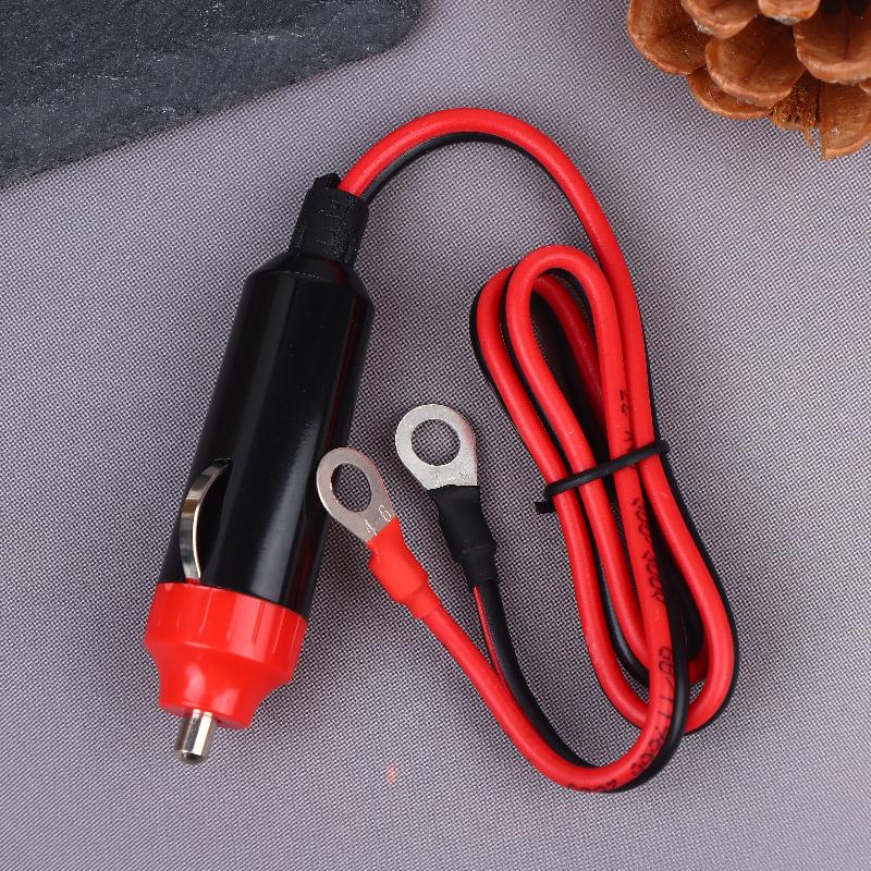 Autostromversorgungs-Wechselrichterkabel 50 cm Auto-Zigarettenanzünder-Stecker Kabelbuchse Mit Batterie-Augenterminal-Anschluss