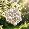 Realistic Wasp Nest Prop 3D Printed Red Hornet Decoy Nest, Weatherproof Physical Deterrent, for Porch Chemical-Free Hanging Fake Outdoor Eaves