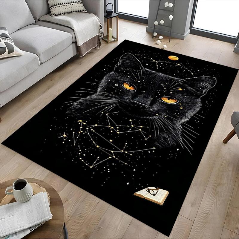 1pc cat constellations Carpet Anti Slip Polyester Floor Mat for office,Bedroom