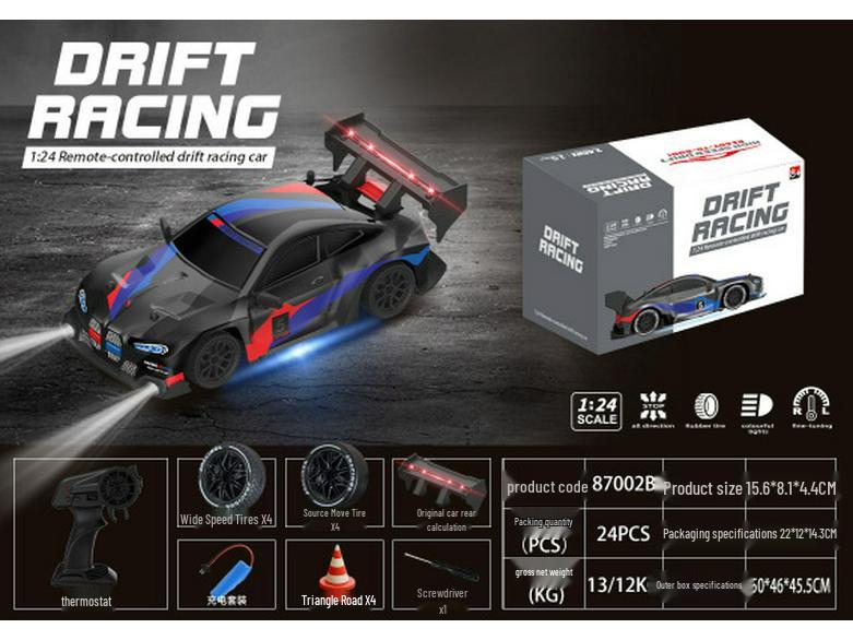 Four-Wheel Drive High-Speed Drift RC Car, Drop-Resistant, 2.4G Remote Controlled, Speed Control Toy.