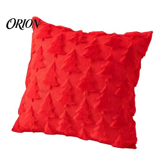 Soft Plush Decorative Cushion Cover Christmas Tree Cover, Embroidered Throw Pillow Holiday Seasonal Home Accents Case for Decor, 18 x Inches Covers