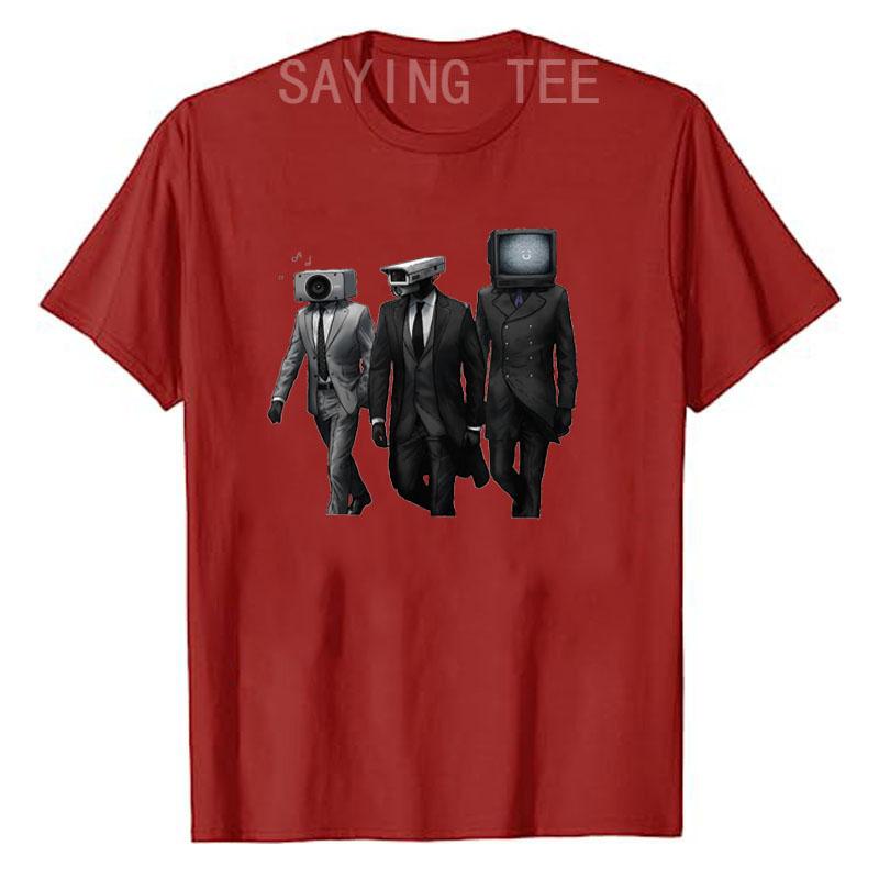 Cameraman, Speakerman, TVman, Skibidi Toilet Meme Game Gifts T-Shirt Humor Funny Graphic Tee Tops Short Sleeve Blouses Apparel