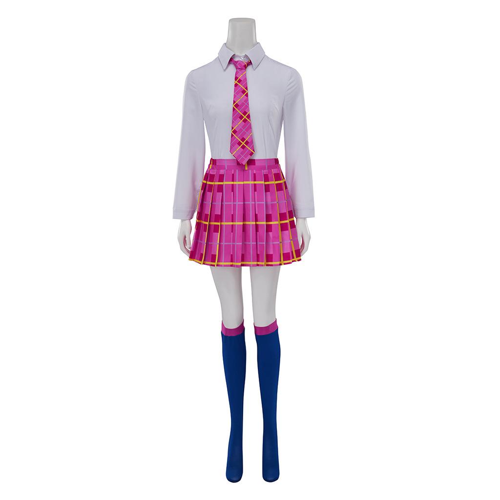Song Hana Cosplay Anime Costume School Girl D.va JK Uniform Top Coat Skirts Suit Halloween Dva 3rd Party Outfit for Women