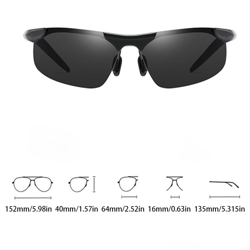 Non-polarized Men Photochromic Sunglasses Fashion Square Day Night Driving Chameleon Glasses