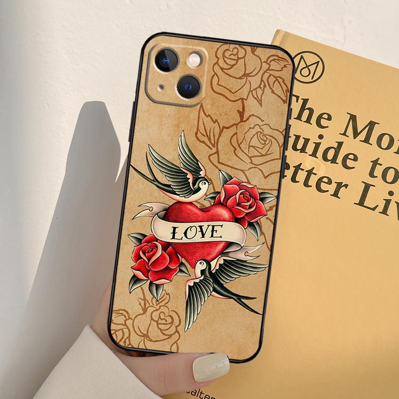 Sailor Retro Art Case For iPhone 16 15 14 Pro Max Plus 13 12 11 Pro Max Mini Phone Cover