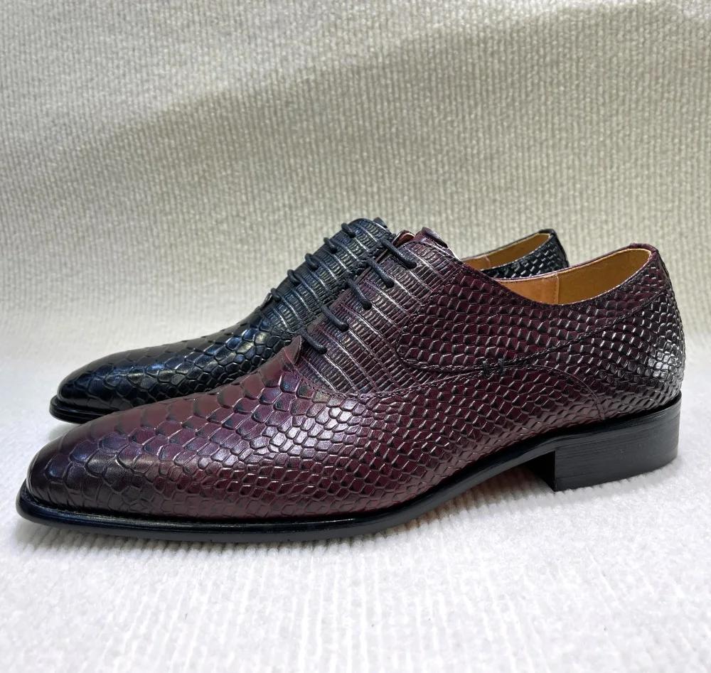 Fashion Handmade Red Genuine Leather Men's Office Business Shoes with Monk Shoelace Buckle for Wedding Suit Casual Formal Wear