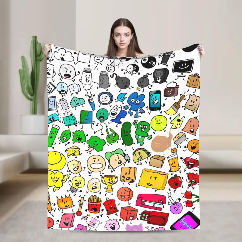 Inanimate Insanity All Characters Flannel Blanket Soft Throw Blanket for Home Decor Travel Print Bedspread Sofa Bed Cover