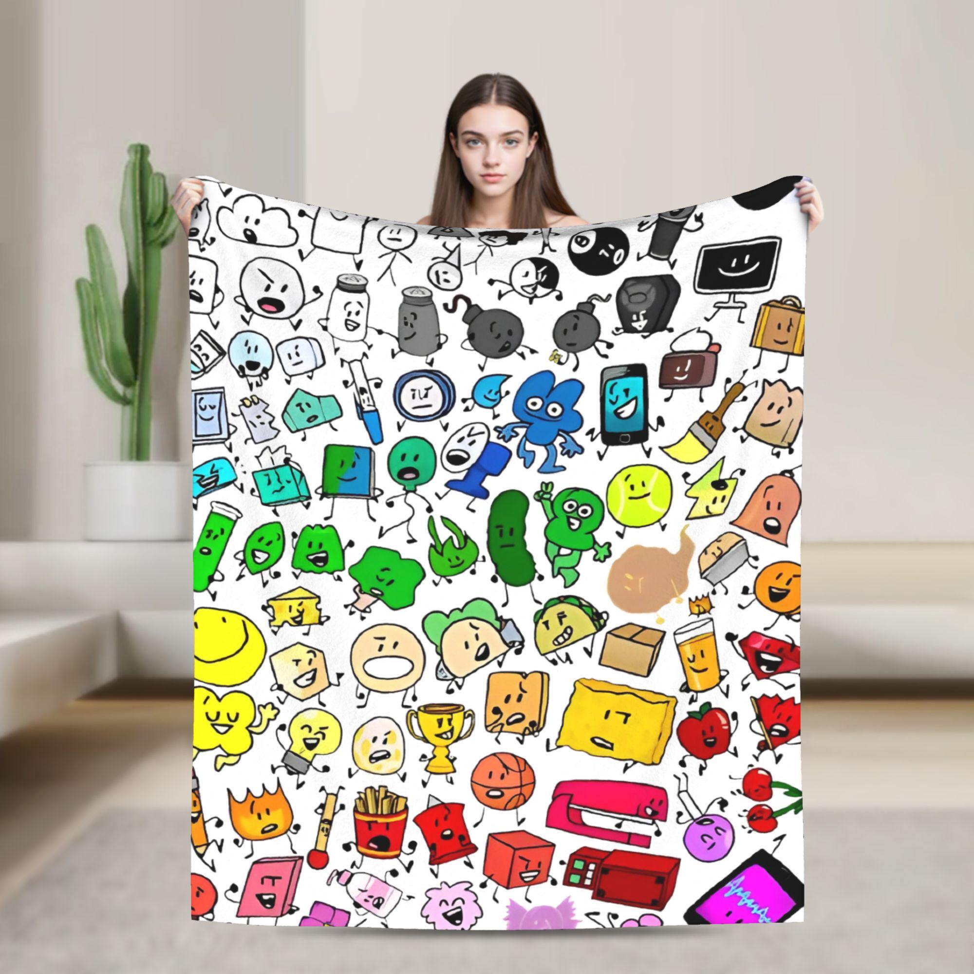 Inanimate Insanity All Characters Flannel Blanket Soft Throw Blanket for Home Decor Travel Print Bedspread Sofa Bed Cover 76x102cm