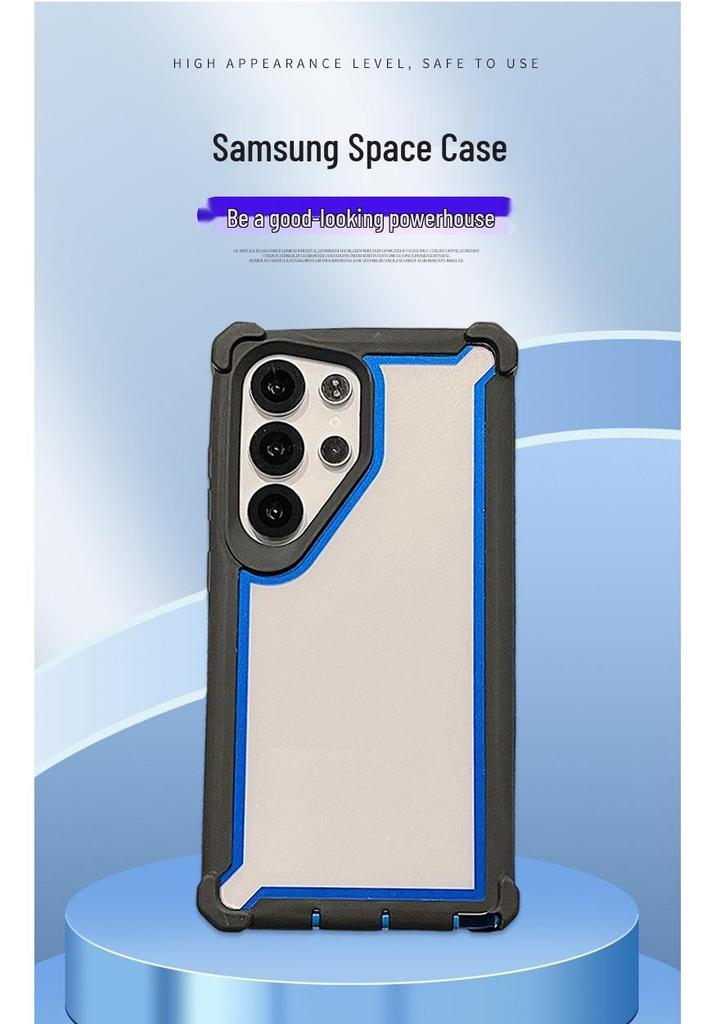Carcasă Color-Block Space Shell pentru Samsung S24+ Ultra S25, S23 FE/A56 cu Protecție la Cădere pe Patru Colțuri