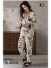 Autumn/Winter Modal Cotton Women's Long Sleeve Pajamas Set with Hyaluronic Acid - High-End Spring Style for Indoors and Outdoors