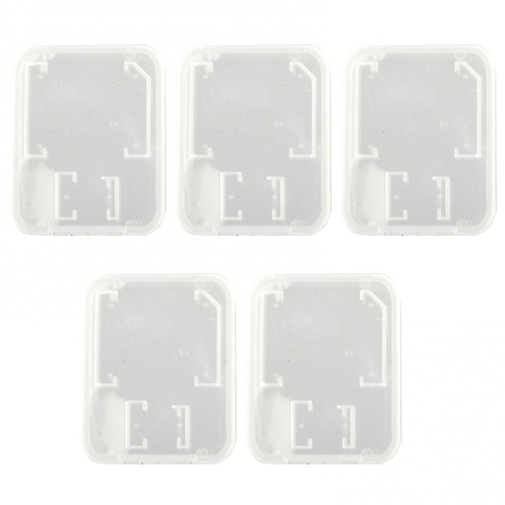 Storage Box 5 Pcs Clear Plastic Memory Card Case SD TF Card Holder