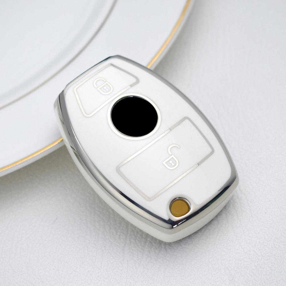 

2 3 Buttons TPU Car Key Cover Case for Mercedes Benz CLS CLA GL R SLK AMG A B C S Class Remote Holder Accessories Keychain