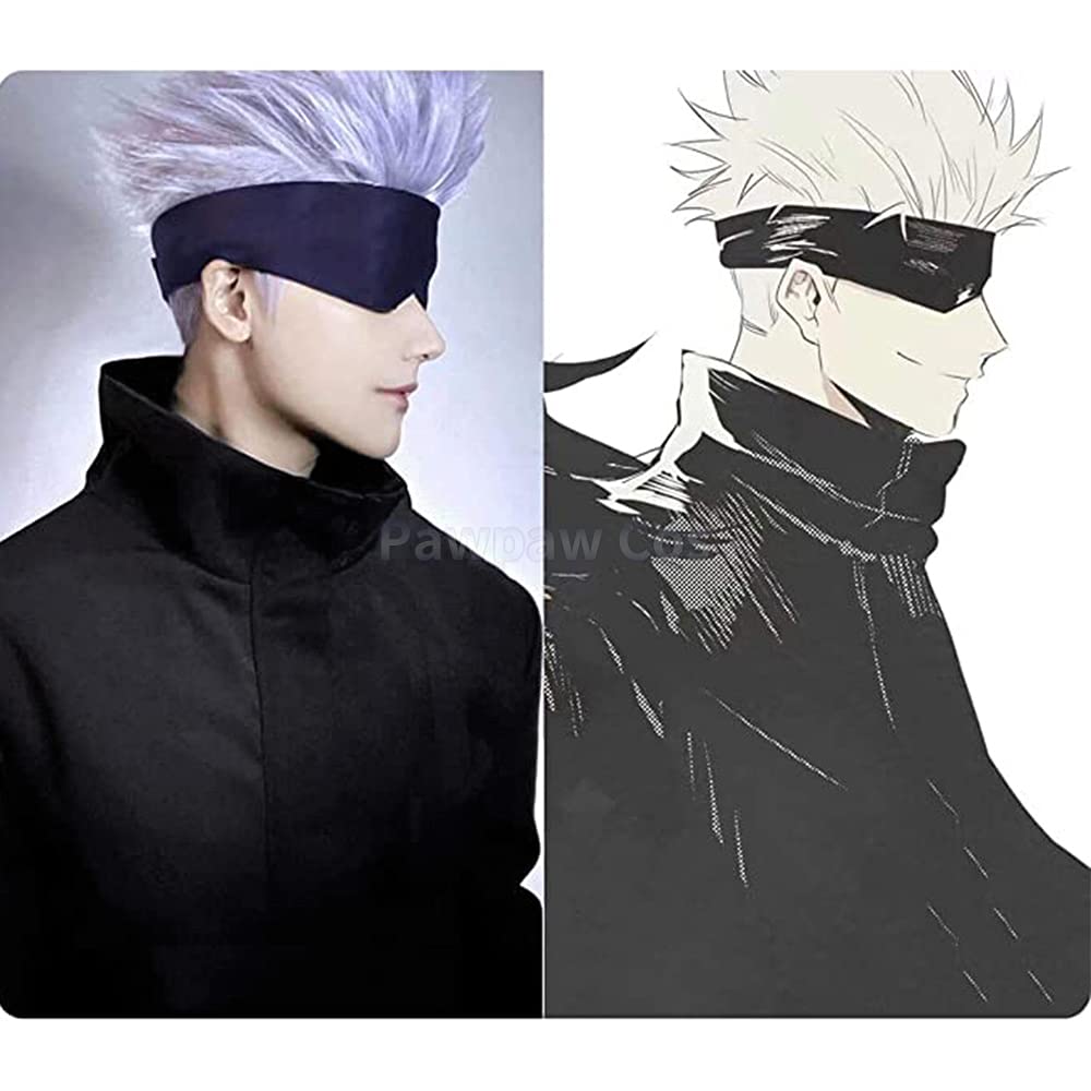 Satoru Gojo Cosplay Costume Satoru Gojo Disguise Present Costume Event Party Cultural Festival Gojo Wig [Pawpaw] "With Wig" "With Glasses" (Satoru +