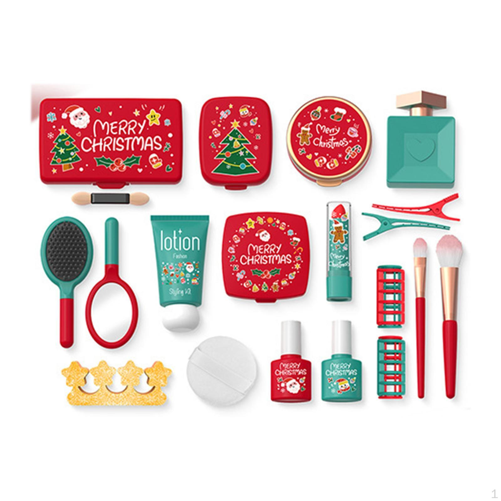 

Kids Pretend Makeup Kit Children Beauty Playset Fake Princess Toys for Dress up 25pcs