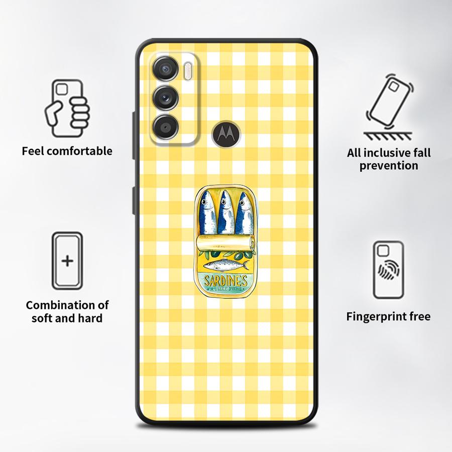 Case for Motorola Moto G50 G60s G32 G51 G73 G52 Edge 20 Pro 30 Lite G71 G53 G30 G22 Edge40 Phone Cover Cartoon Creative Fish
