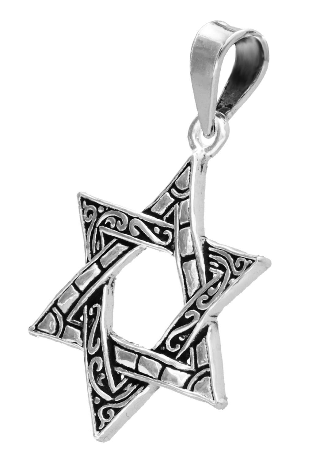 

[Сіндзюку Гін но Кура] Гексаграма Зірка Давида Срібло 925 Підвіска Топ (Ланцюг не входить) Чоловічий візерунок зірки-гексаграми арабески