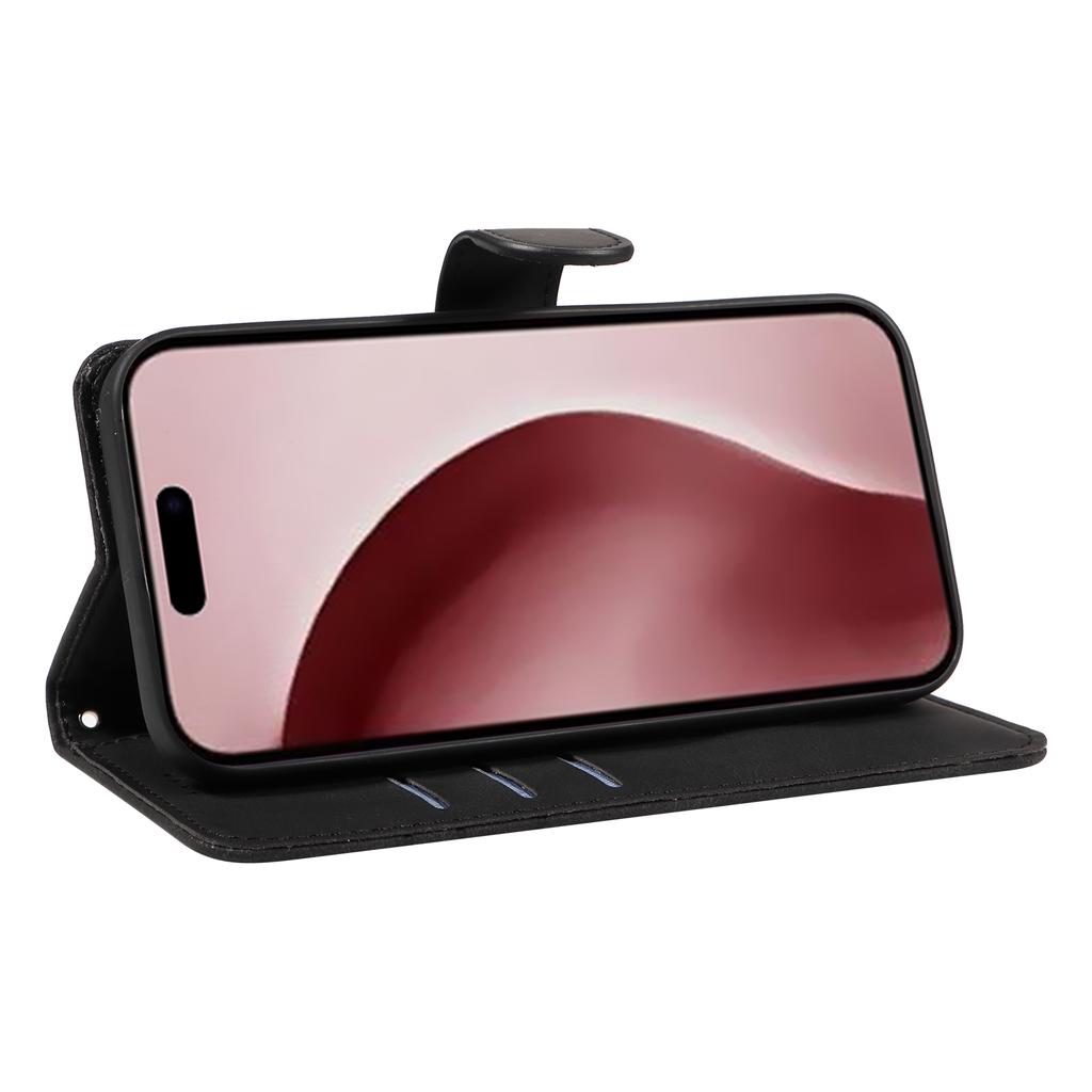 Pro iPhone 16 Pro Max Case Kožený stojánek se vzorem flip krytu telefonu