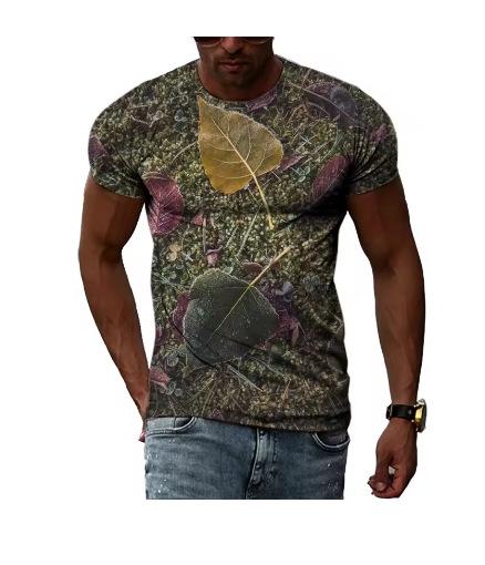 Fashion Women s T-Shirt Summer Fashion Leaf Graphic T-Shirt Male Trend Casual Character O-Neck Print T-Shirt XXS