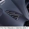 Front Dashboard Upper Air AC Vent Cover Trim 2PCS For Mazda 2 Demio 2015 - 2025 Matte Style Interior Modification Accessories