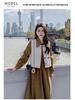 Women's Spring 2024 Long Sleeve Shirt Dress with Fashionable Vest - Two-Piece Set
