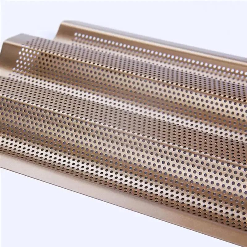 Brand 100% Food Grade Carbon Steel 4 Groove 2 Groove Wave French Bread Baking Tray For Baguette Bake Mold Pan